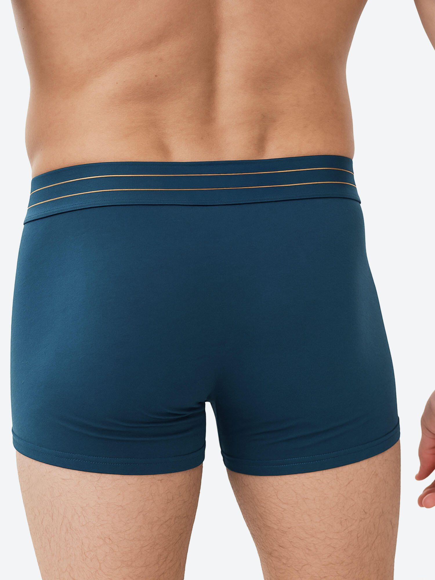 Fußball Retro Boxer eng anliegend atmungsaktiv Herren - Basic Organic blau 6/7