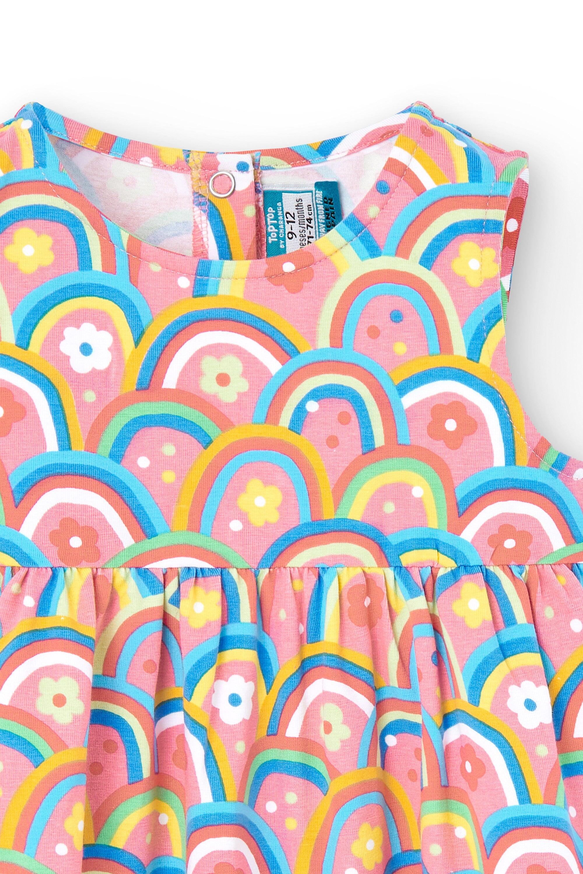 vestido de bebê estampado 3/4