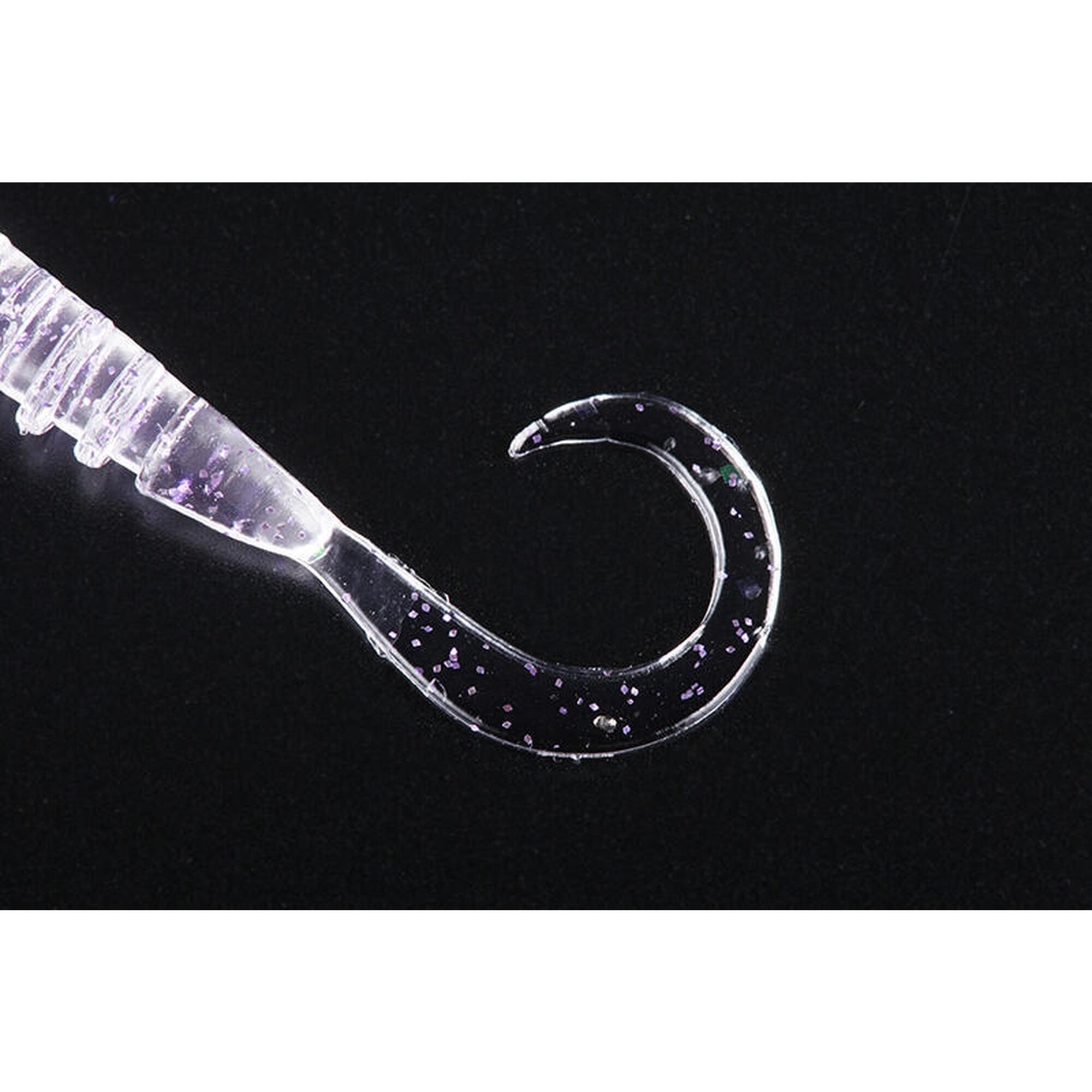 VIERME JACKALL TIDE CURLY 2 INCH CLEAR PRISM NEON 8 BUC / PLIC