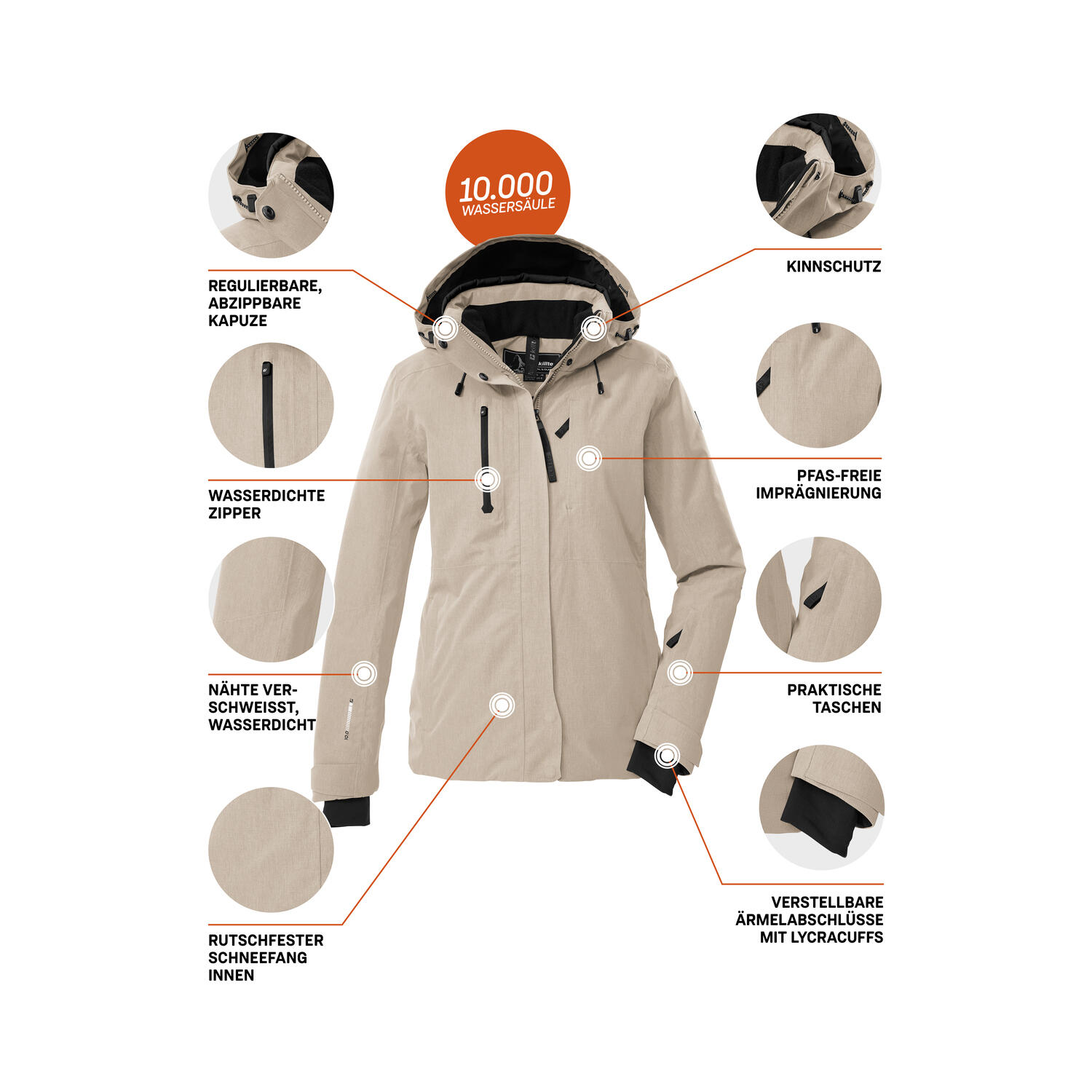 Damen Skijacke KSW 35 WMN SKI JCKT 5/6