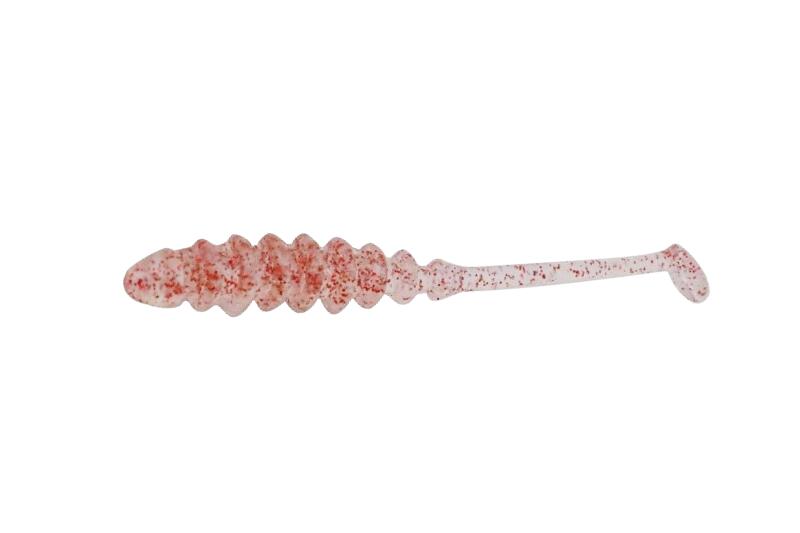 SHAD JACKALL TIDEBEAT1,5 INCH CLEAR RED FLAKE 10 BUC / PLIC