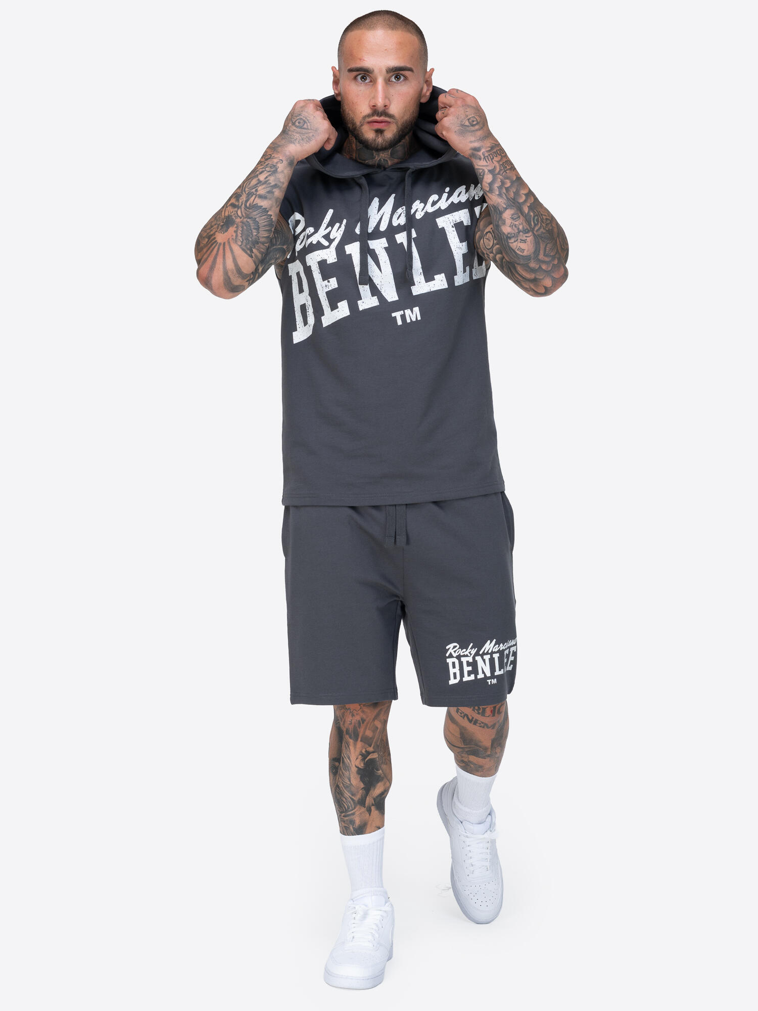 BENLEE Heren mouwloos T-shirt met capuchon regular fit WARWICK 3/6