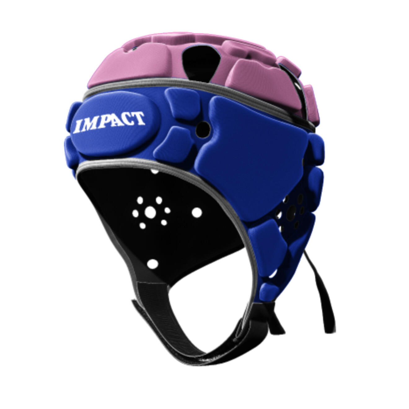 Casca de rugby Impact Brumby roz si albastru regal