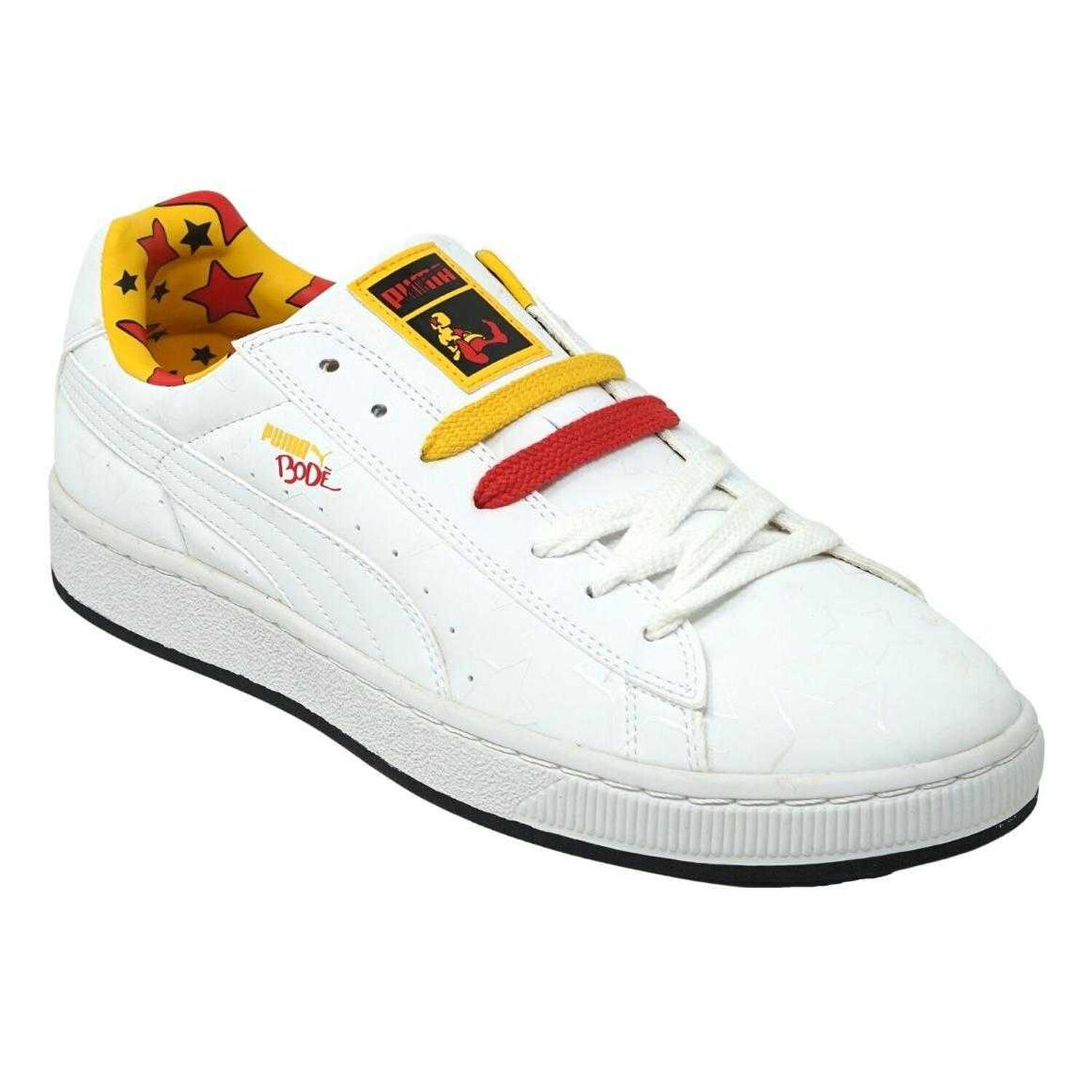 PUMA Unisex Adult Basket II Bode Logo Trainers (White/Yellow/Red)