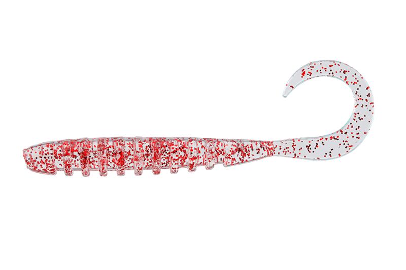 VIERME JACKALL TIDE CURLY 2 INCH CLEAR RED FLAKE 8 BUC / PLIC