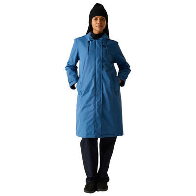 Dames orla kiely mac waterdichte jas (stoffige denim)