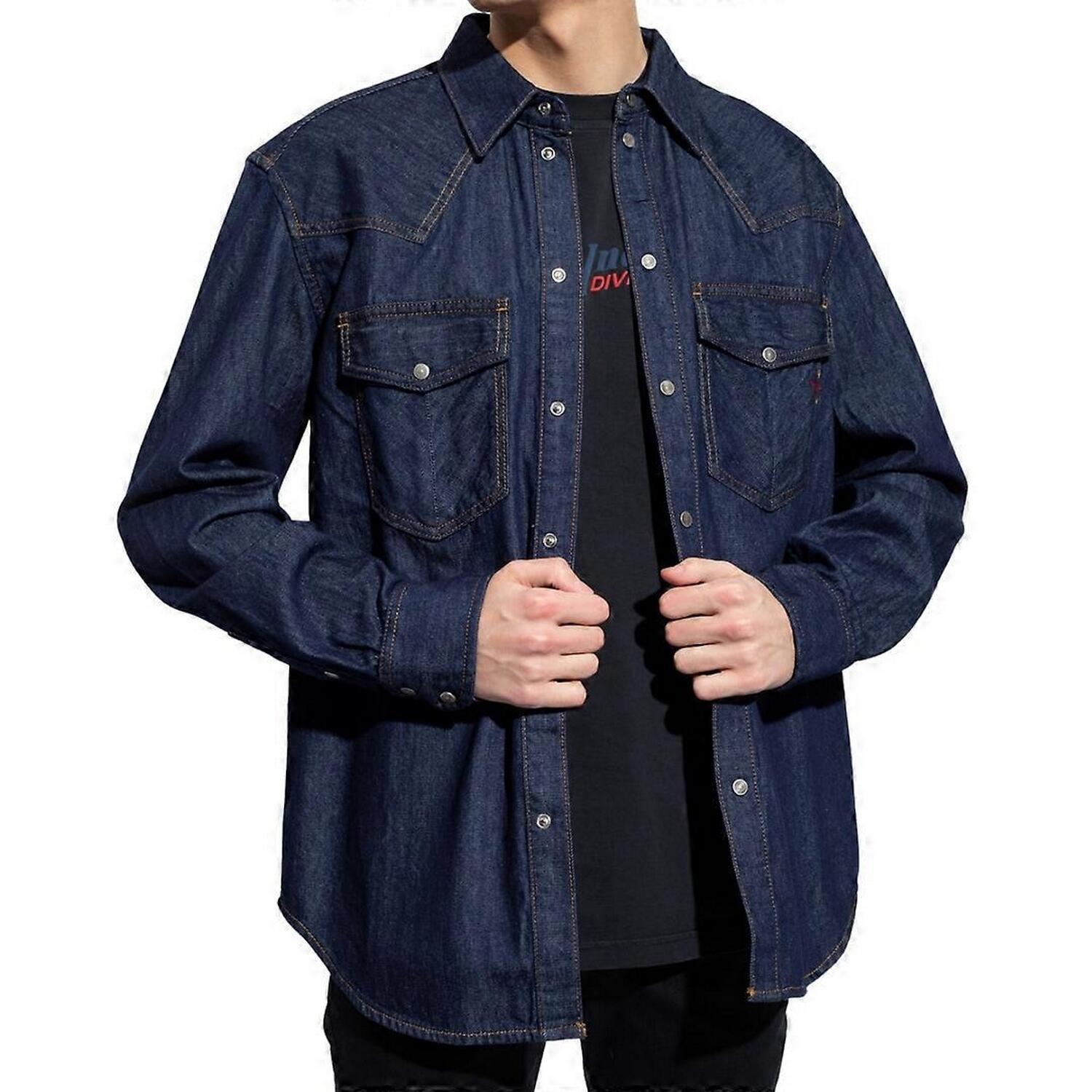 Hemd für , Denim Herren Dunkelblau 3/3