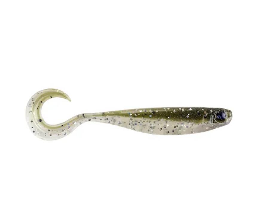 Shad Mustad Mezashi curly tail minnow 9 cm, togoro, 6 buc / plic