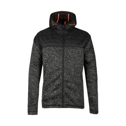 Kurtka hybrydowa męska Aulp Bukai ocieplana z kapturem wygodna czarna