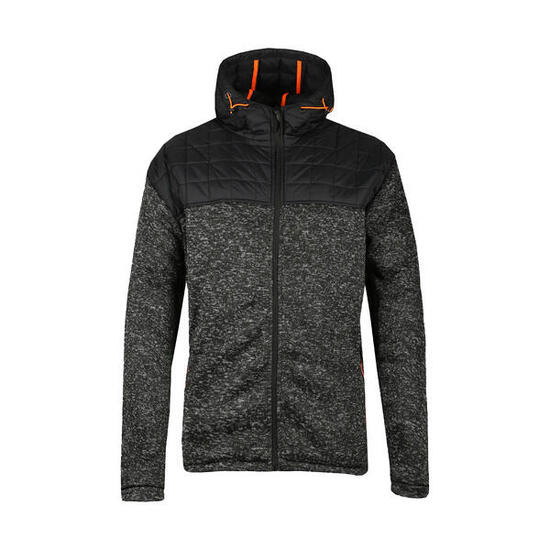 Kurtka hybrydowa męska Aulp Bukai ocieplana z kapturem wygodna czarna