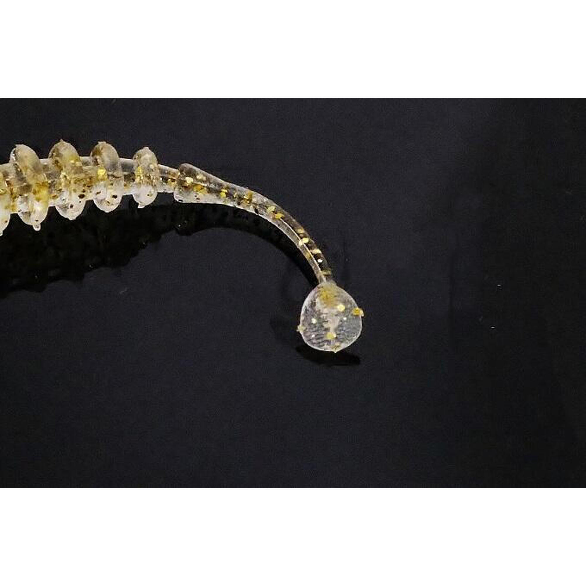 SHAD JACKALL TIDEBEAT1,5 INCH CLEAR HL FLAKE 10 BUC / PLIC