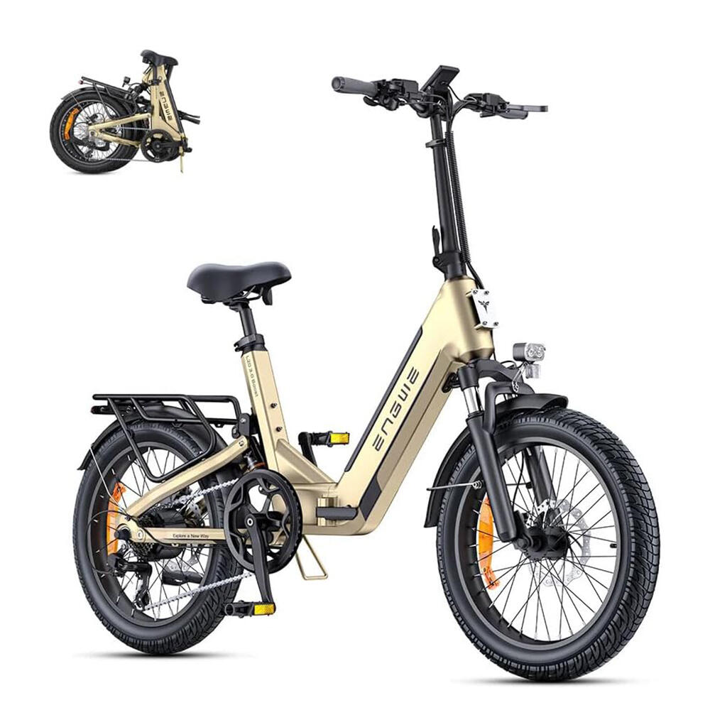 Engwe - Vélo Électrique Pliable Engwe L20 3.0 Boost 250 W, Batterie 48 V/13,5 Ah - Vélo Ville - Jaune - Decathlon