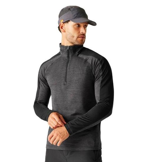 Heren Hepley Half Zip Fleecejack (As/Zwart)