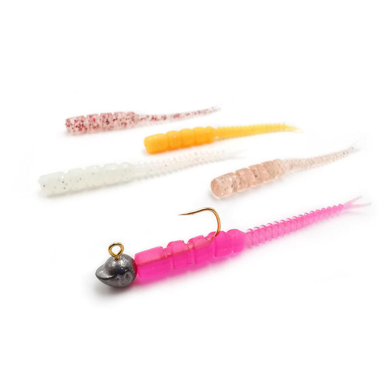 GRUB MUSTAD AJI MICRO BACHI 5 CM UV CLEAR PINK