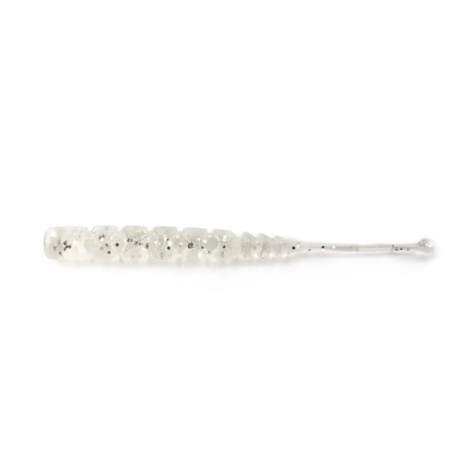 GRUB MUSTAD AJI MICRO PLU 5 CM CLEAR SILVER GLITTER, 15 BUC / PLIC 1/4