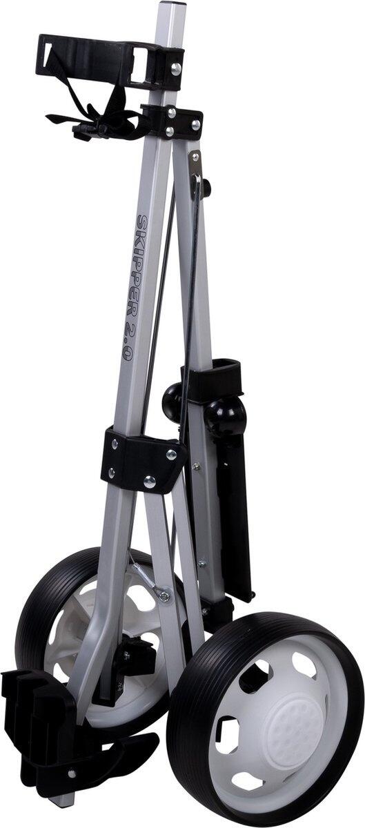 Skipper Golftrolley 2 wielen - Aluminium - Wit - Inklapbaar 2/3