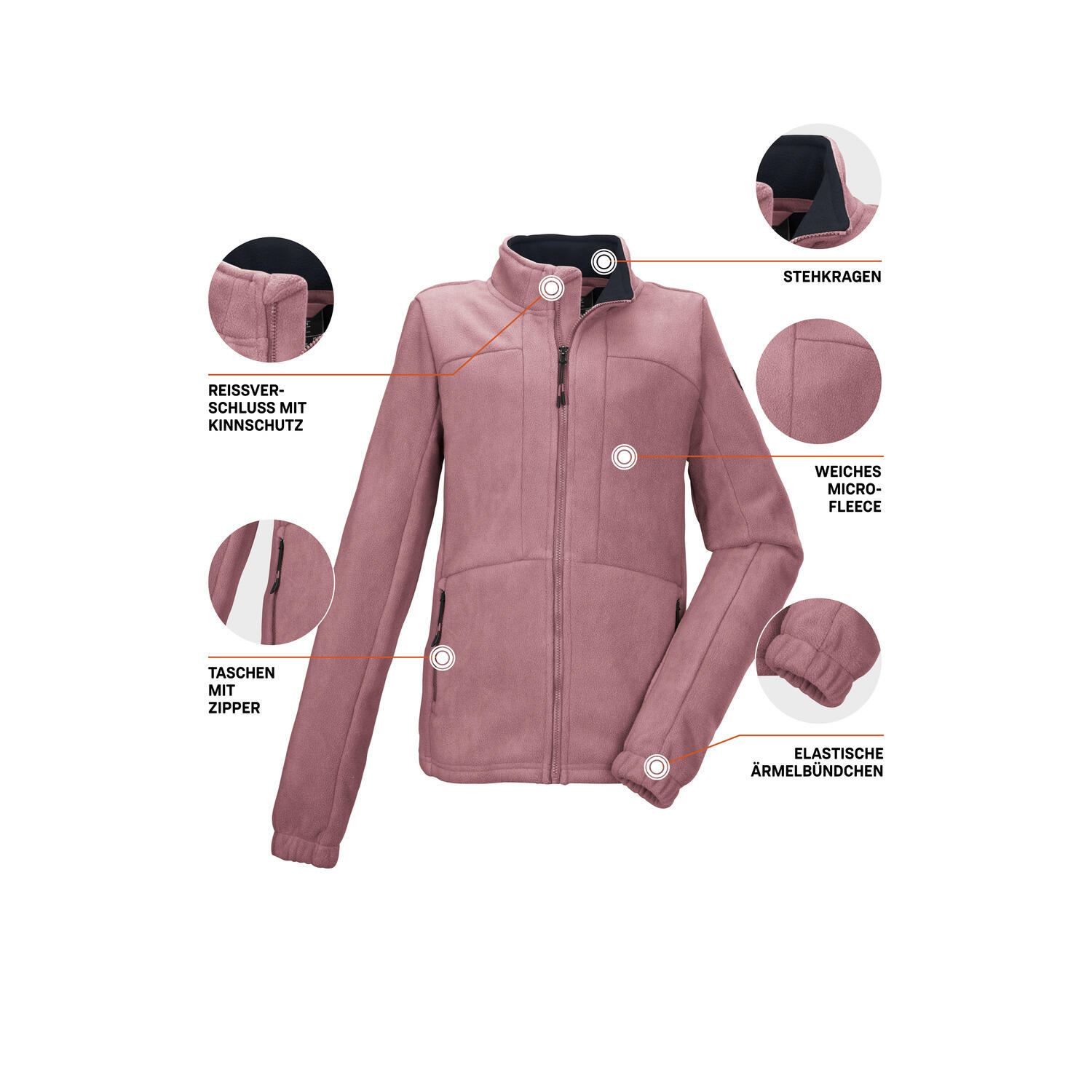 Kinder Fleecejacke KOW 216 GRLS FLC JCKT 5/5