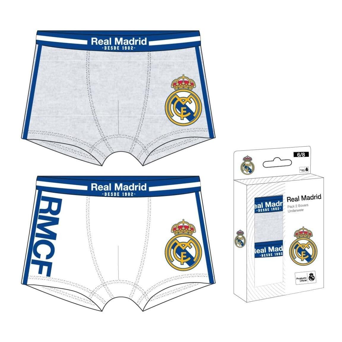 Real Madryt majtki chłopięce junior bokserki 2-pack wielokolorowe