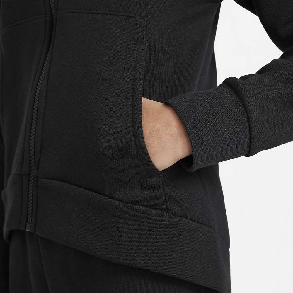 Felpa con cappuccio Nike Sportswear Club Fleece in Nero/Bianco 5/5