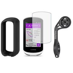 Pack 3-en-1 Garmin Edge Explore 2 – Housse silicone, verre trempé, support XL