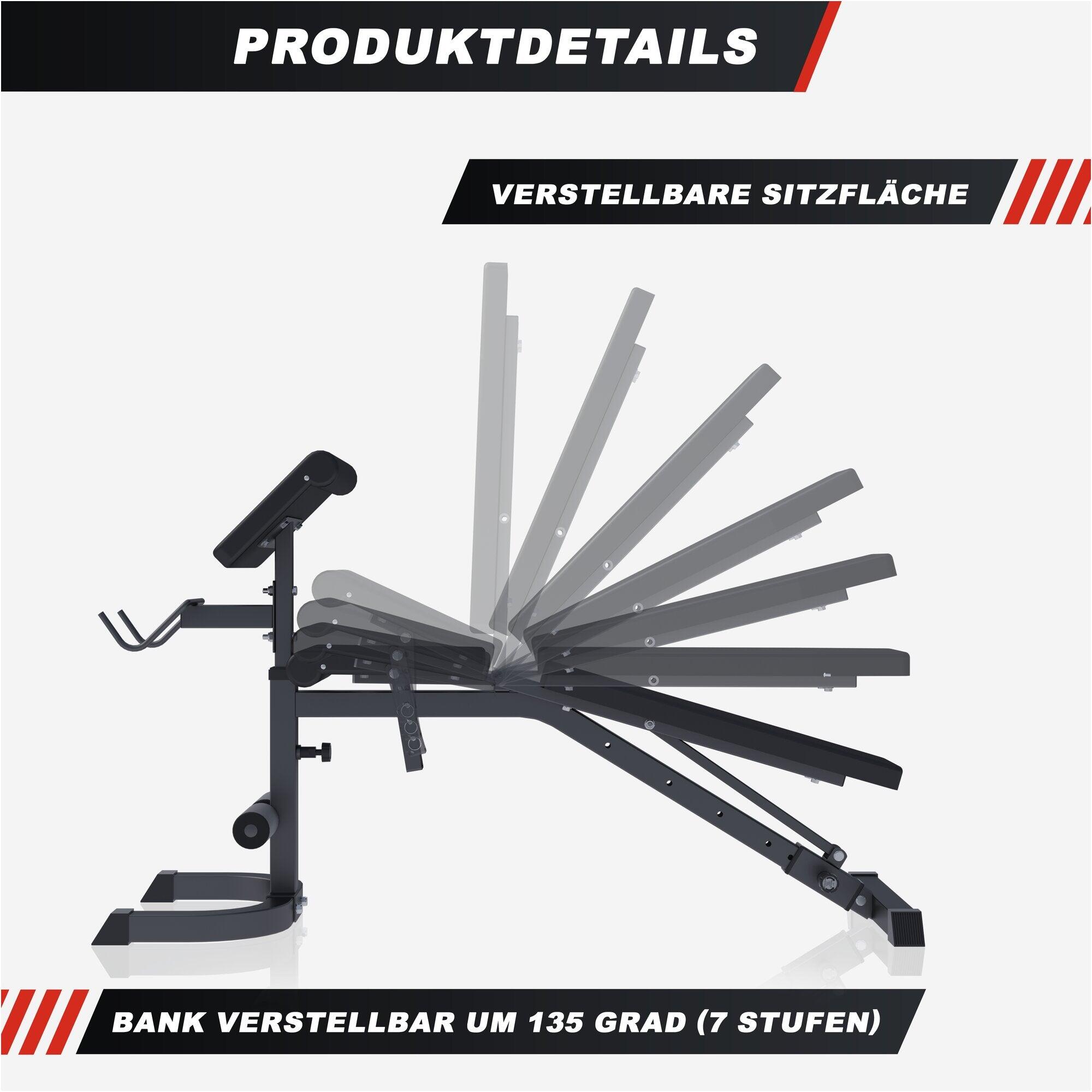 Banc de musculation incliné réglable 5/7