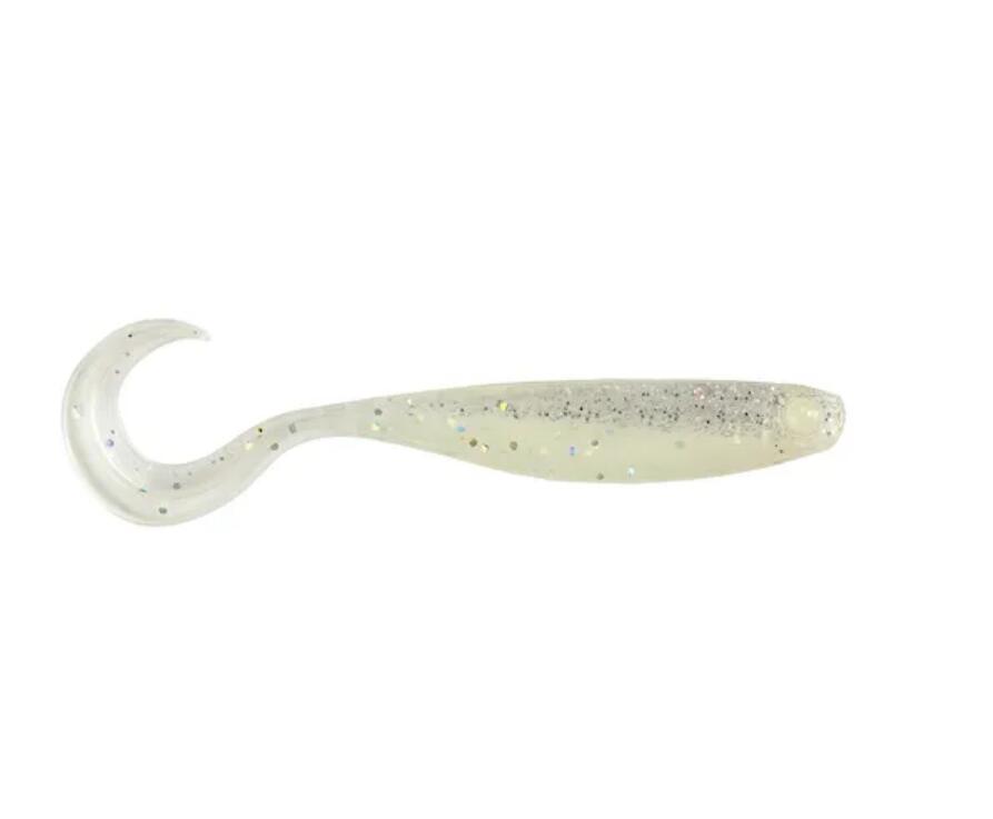 Shad Mustad Mezashi curly tail minnow 9 cm, luminous magic, 6 buc / plic