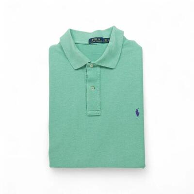 Tweedehands - korte mouw heren poloshirt groen - zeer goede staat