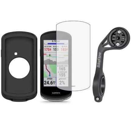 Zestaw 3-w-1 ochrona Garmin Edge 1040 – Etui, szkło hartowane, uchwyt