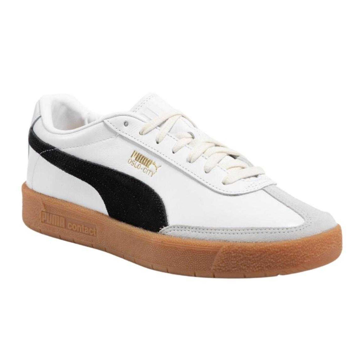 PUMA Unisex Adult Leather Trainers (White/Black)