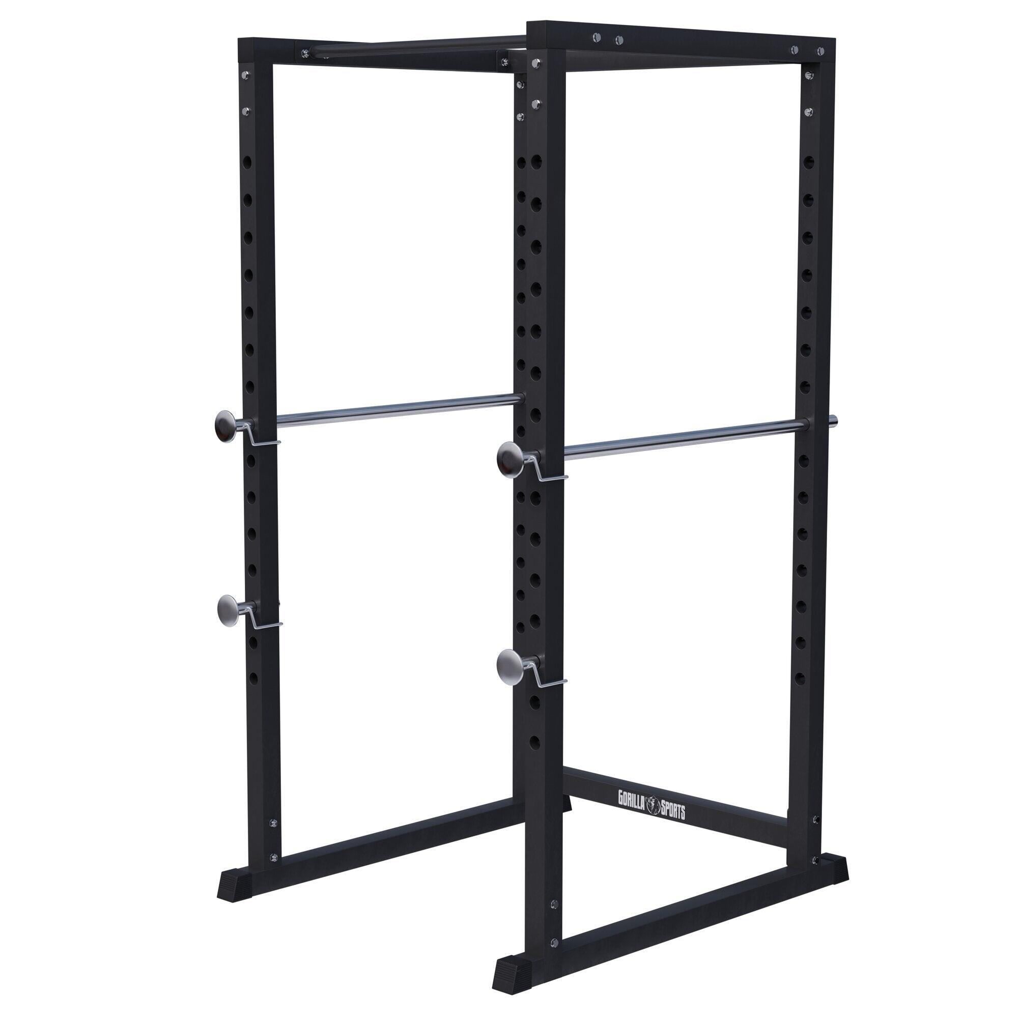 Gorilla Sports - Cage Musculation - Multifonction, 103x120x212cm - Kit Haltères - Noir - Taille Unique - Decathlon