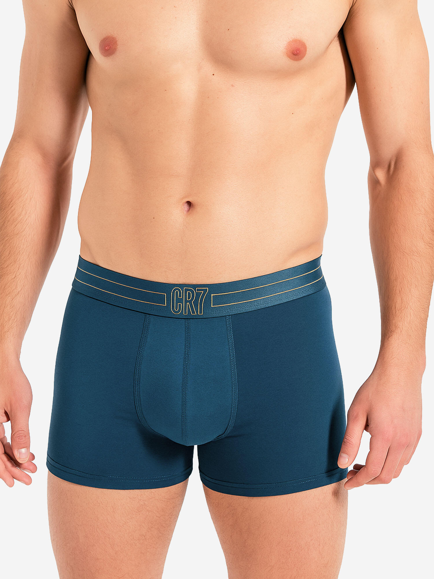Fußball Retro Boxer eng anliegend atmungsaktiv Herren - Basic Organic blau 3/7