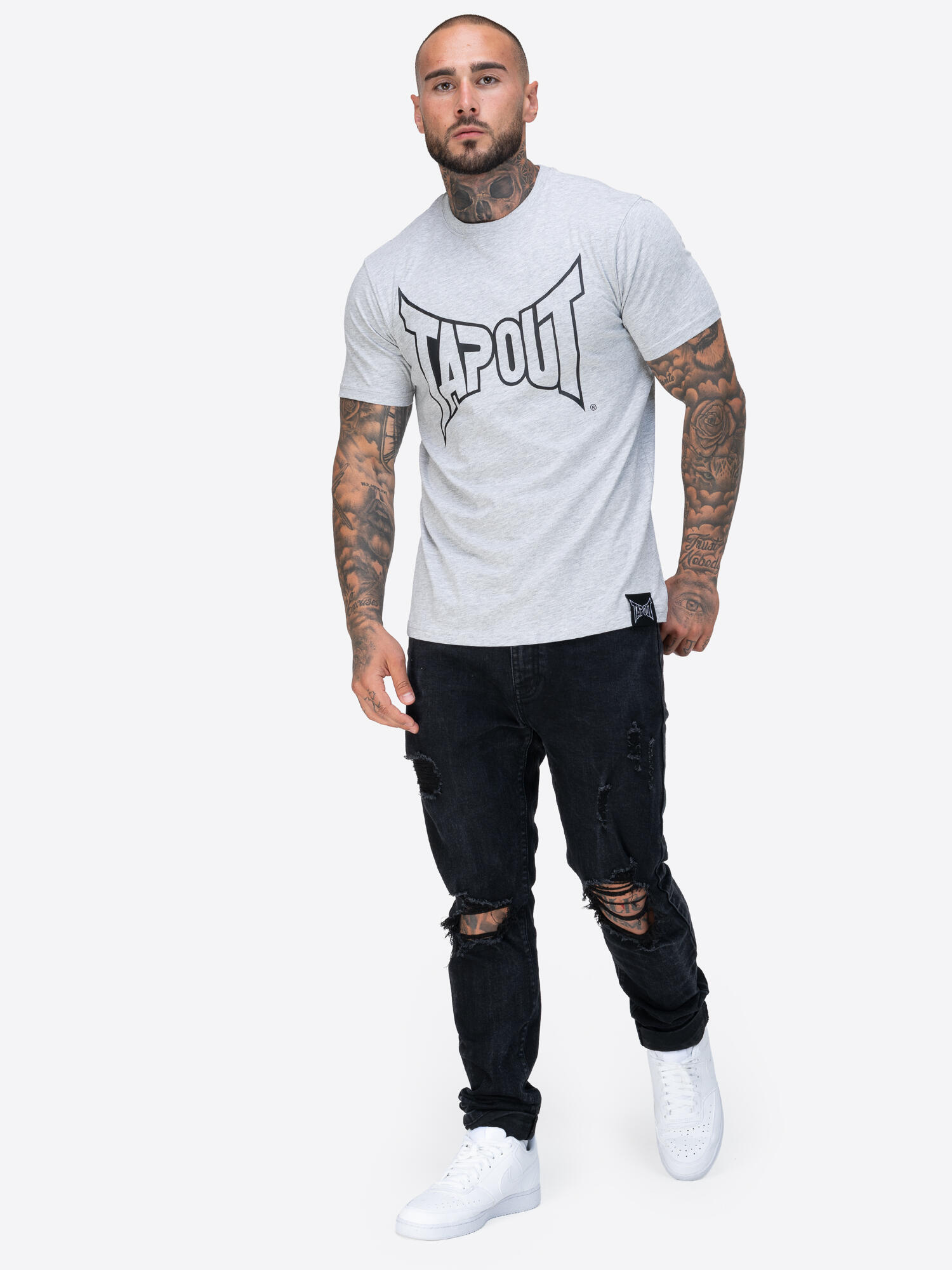 TAPOUT Herren T-Shirt normale Passform LIFESTYLE BASIC TEE 3/6