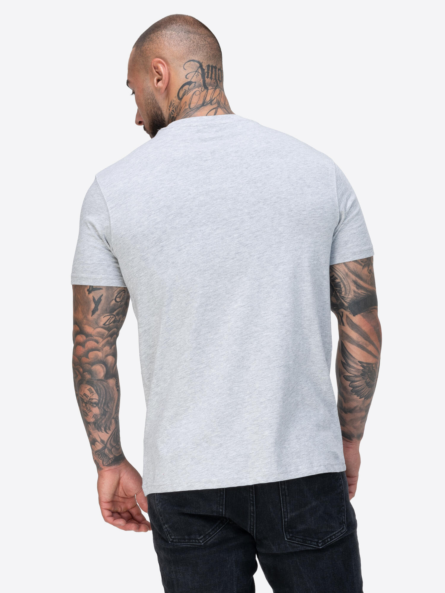TAPOUT Herren T-Shirt normale Passform LIFESTYLE BASIC TEE 5/6