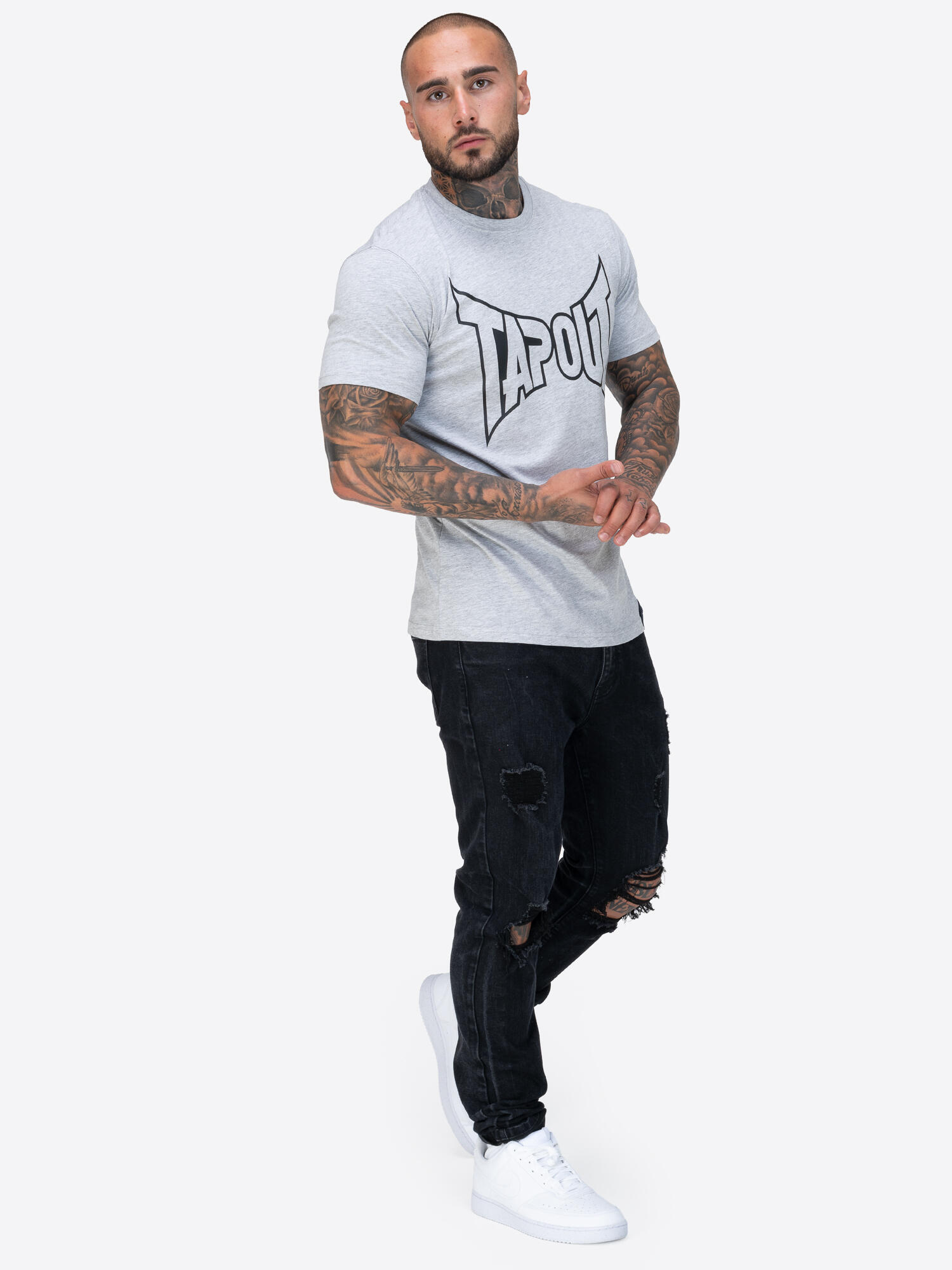TAPOUT Herren T-Shirt normale Passform LIFESTYLE BASIC TEE 4/6