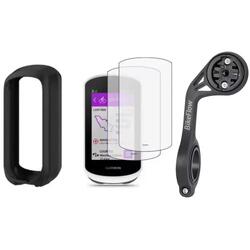 Pack 3-en-1 Garmin Edge Explore 2 – Housse silicone, 2 verres trempés,support XL