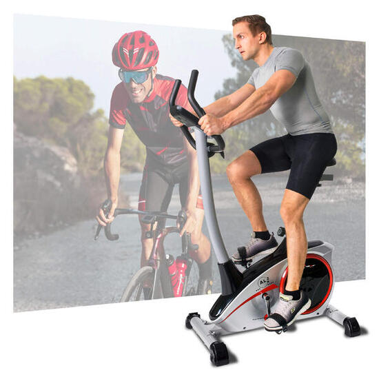 Vélo d'appartement CHRISTOPEIT AL 2 ergomètre 24 niveaux gris