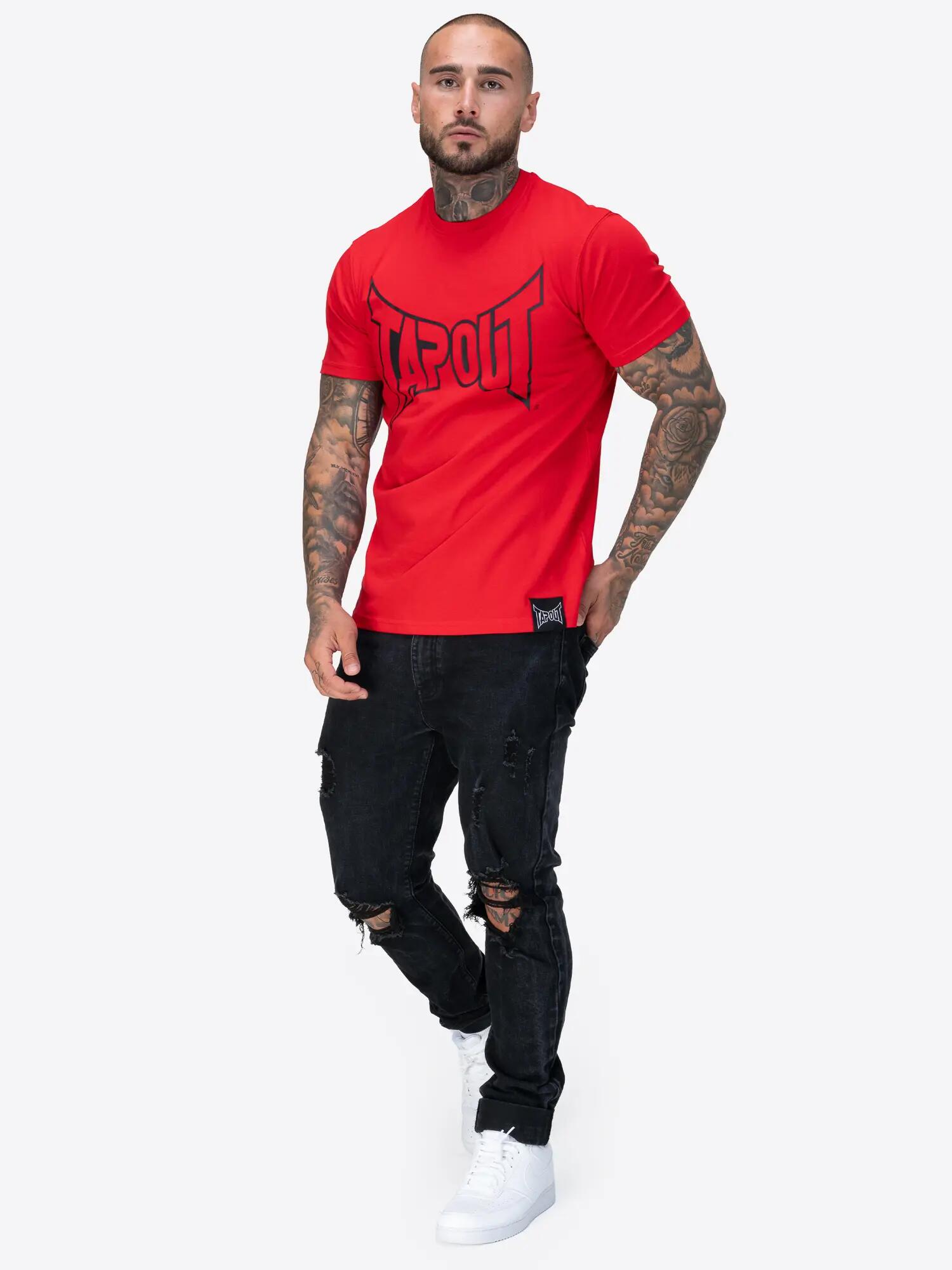 TAPOUT Heren-T-shirt normale pasvorm LIFESTYLE BASIC TEE 3/6