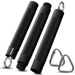 Barre de fitness premium avec bandes de résistance – 150 kg – Barre de Pilates