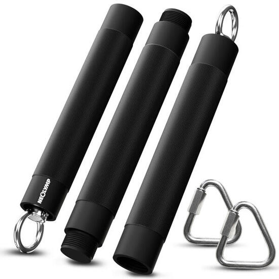 Barra Fitness Premium con Bande di Resistenza –150 kg di Resistenza –Pilates Bar