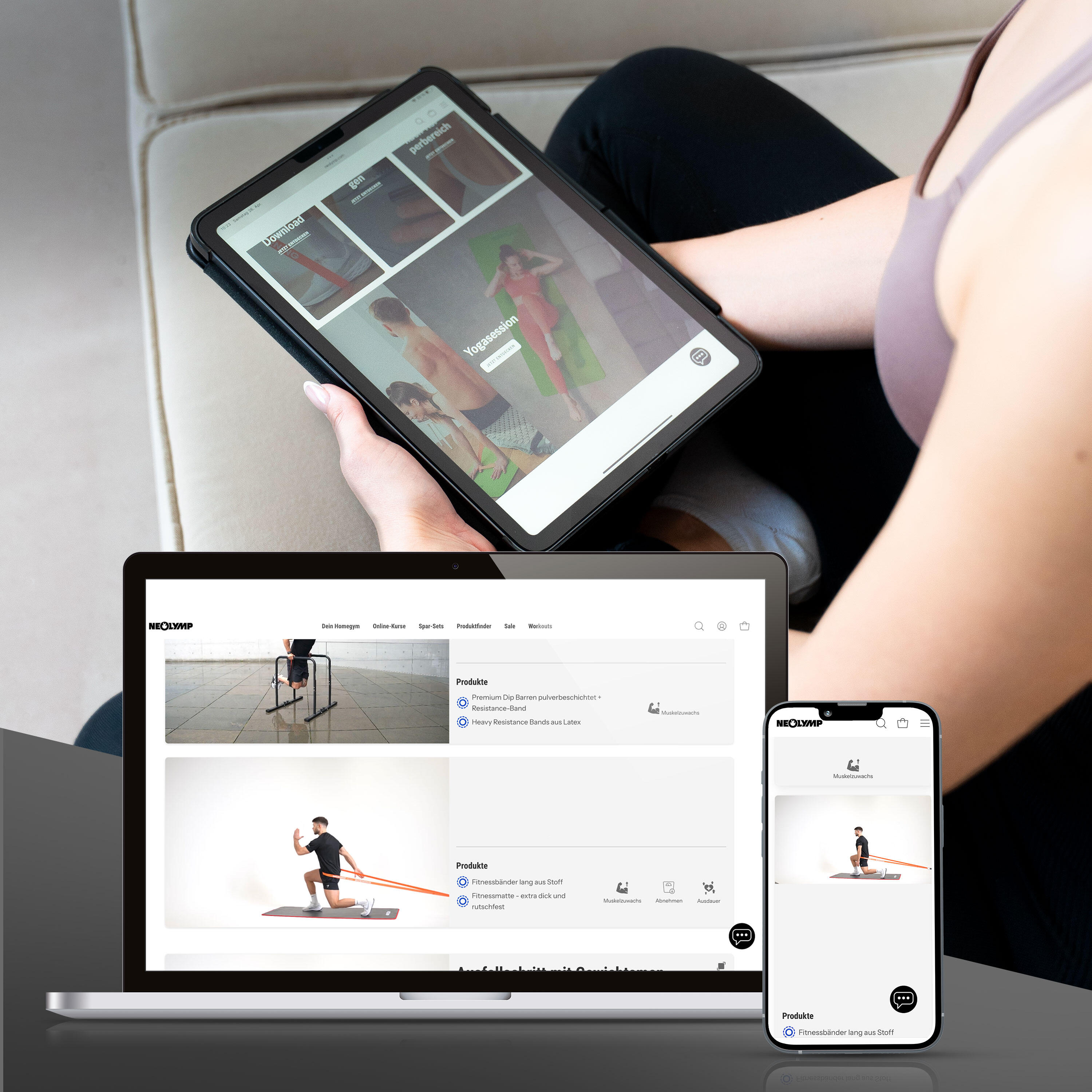 Premium Widerstandsbänder Fitnessstange - 150 KG Widerstand - Pilates Bar 6/7