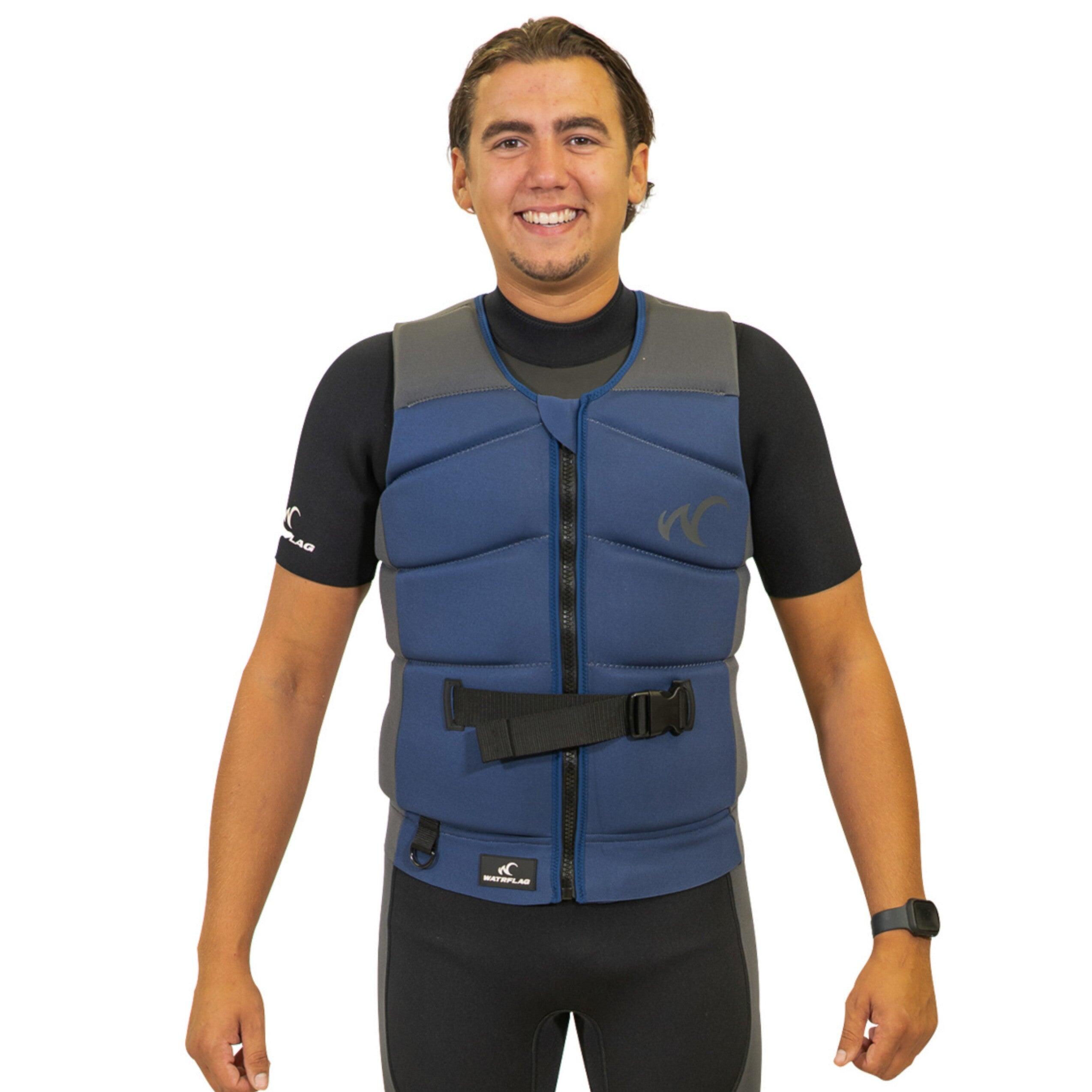 WATRFLAG Nantes Impactvest Full Padded - Cinza/Azul - Unisex - Neoprene Premium