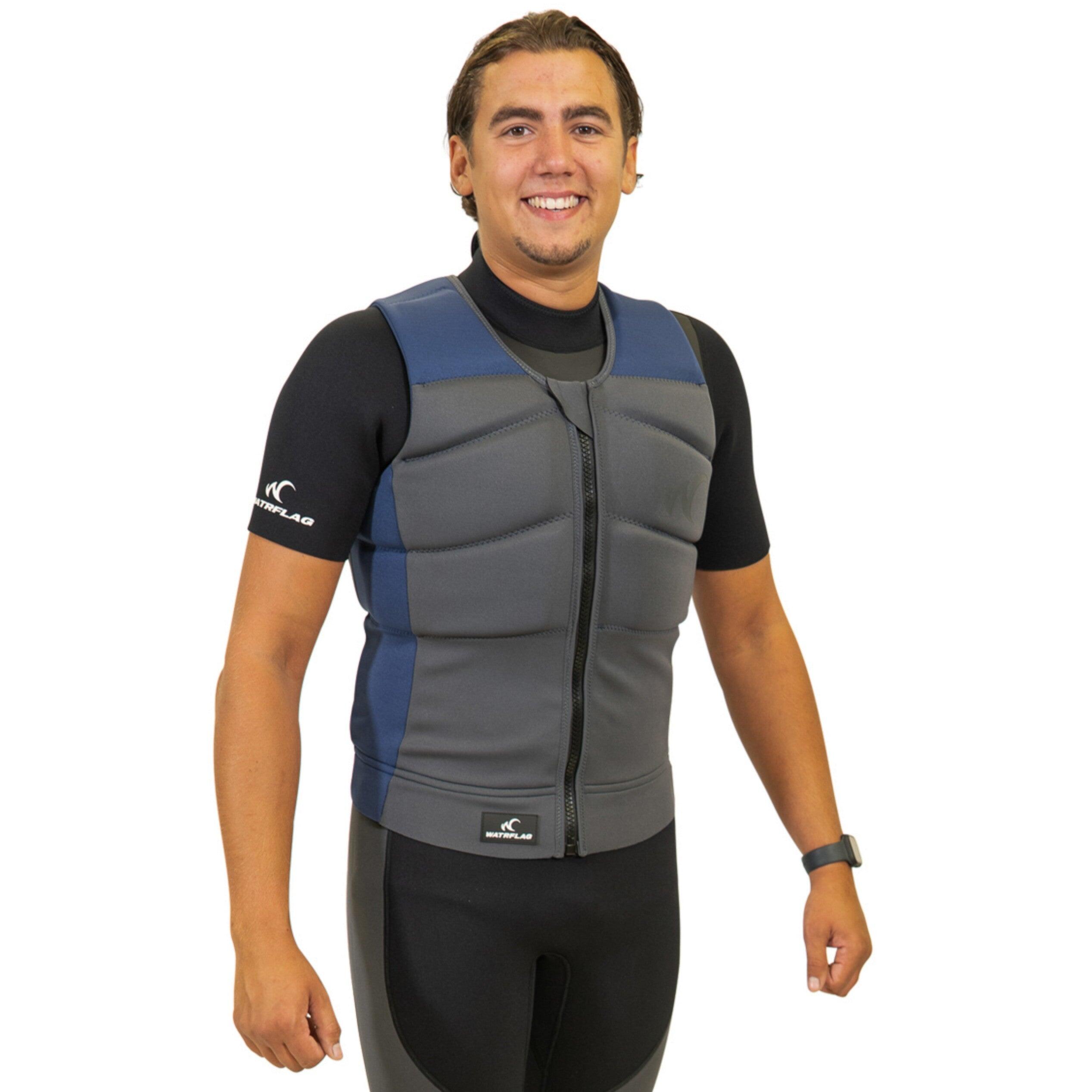 WATRFLAG Brest Impactvest Half Padded - Azul/Cinza - Unisex - Neoprene Premium
