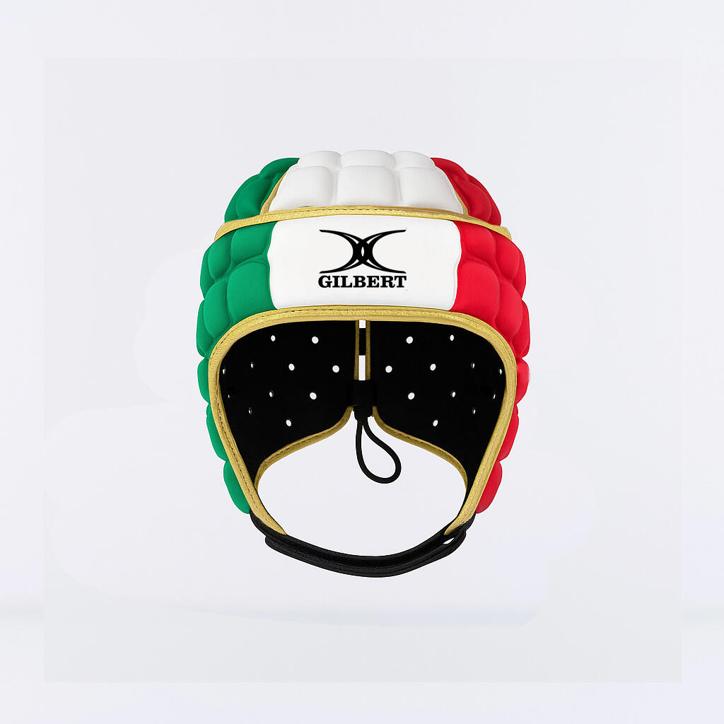 Gilbert - Casque De Rugby Gilbert Xp250 Italie Tricolore - Casque - Blanc|rouge|vert - Decathlon