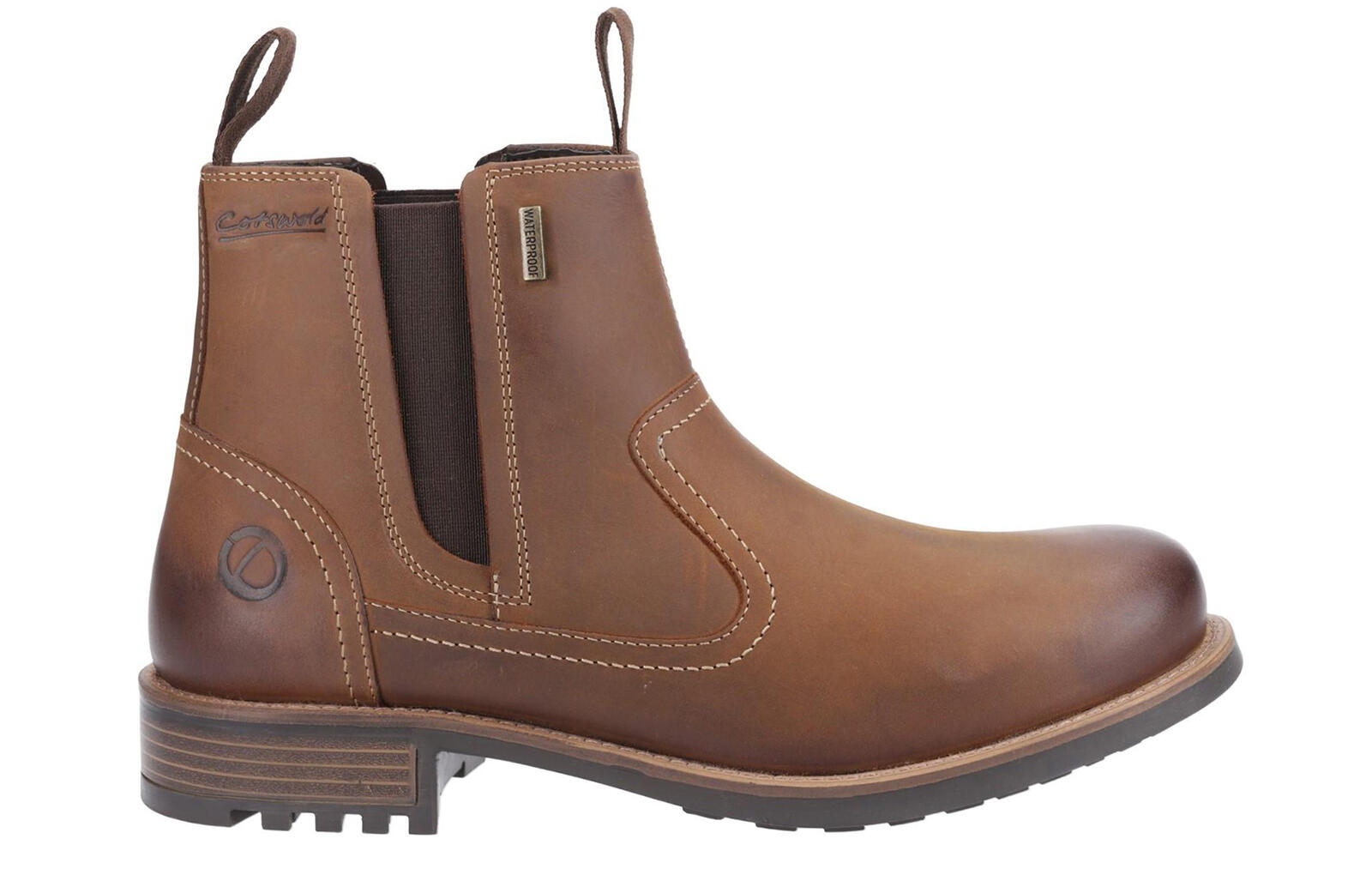 Bottes Homme Cotswold Worcester – Cuir Pleine Fleur, Imperméable – Style Chelsea à Enfiler – Taille 45 EU