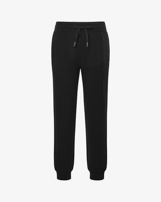 Schwarze Synthetik-Fitnesshose für Damen