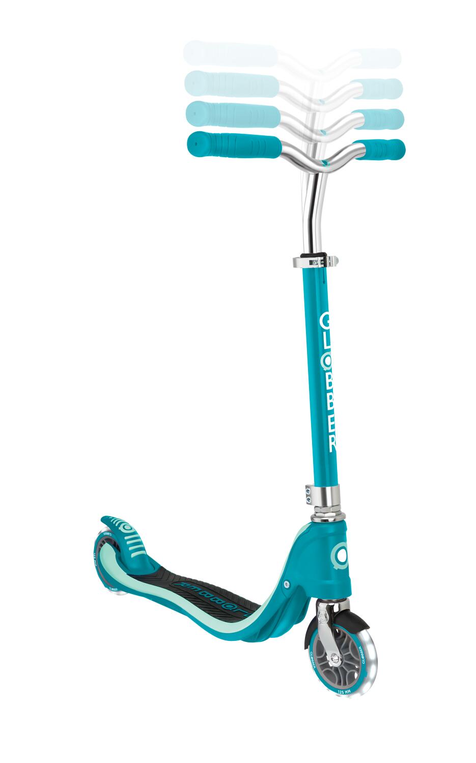 GLOBBER FLOW 125 LIGHTS türkis, mit Leuchtrollen 2/14