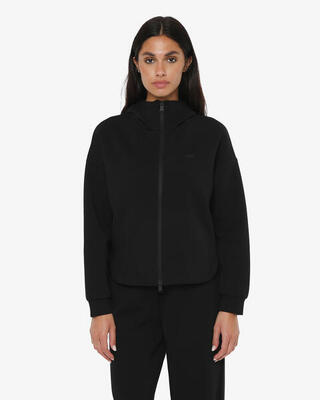 beiges Damen-Sweatshirt aus synthetischem Material für Fitness