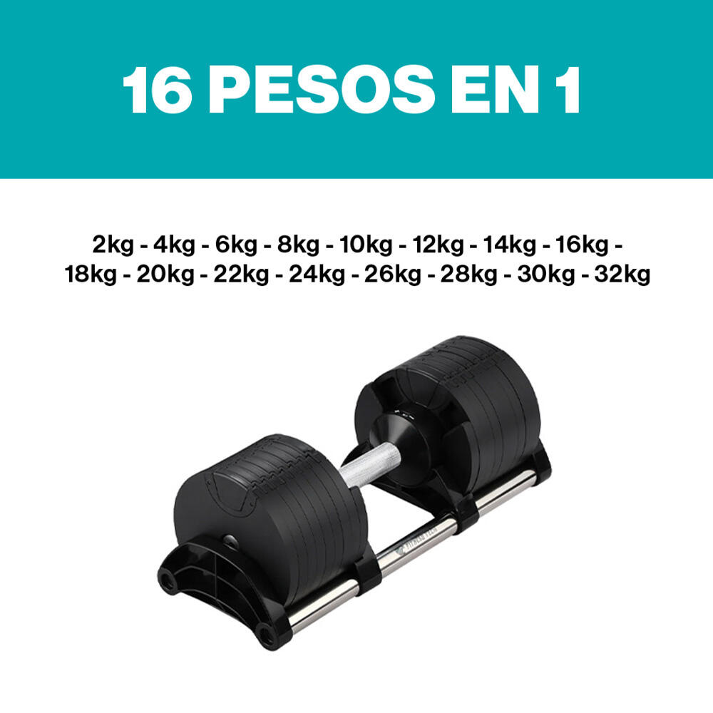 Haltere Ajustável de 2kg a 32kg Fitness Tech - Unidade 2/7