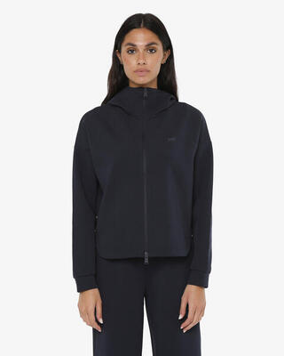 beiges Damen-Sweatshirt aus synthetischem Material für Fitness