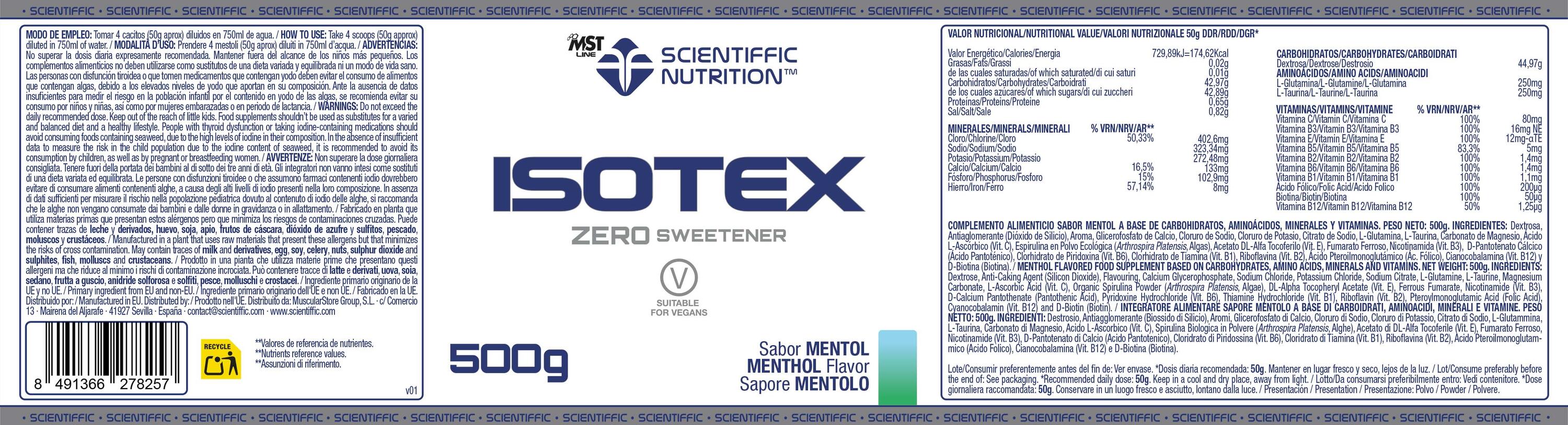 Isotex Endurance 500 Gr Mentol 2/2